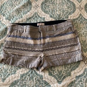 Merona size 10 chambray and blue stripe shorts